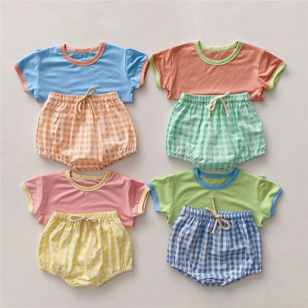 

Summer Infant Baby Clothes For Boy Kids Tops T-shirt + Shorts Cotton Baby Girl Boys Costume For Baby Casual Outfits 0-3 Years