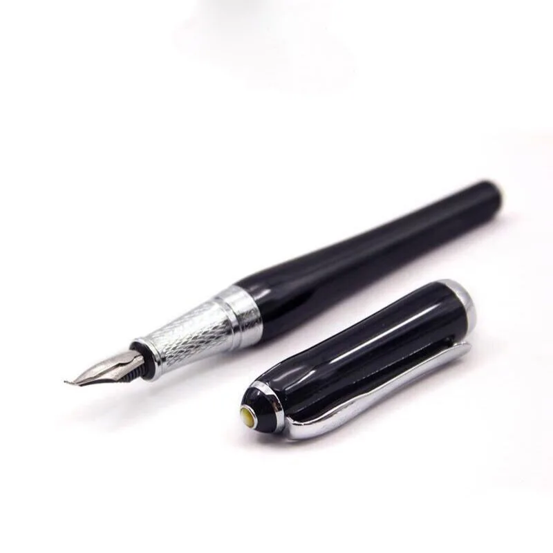 Luxury Brand Duke 600 Fountain Pen Metal Black Double Layer Complex Nib Calligraphy Stationery Office School Supplies