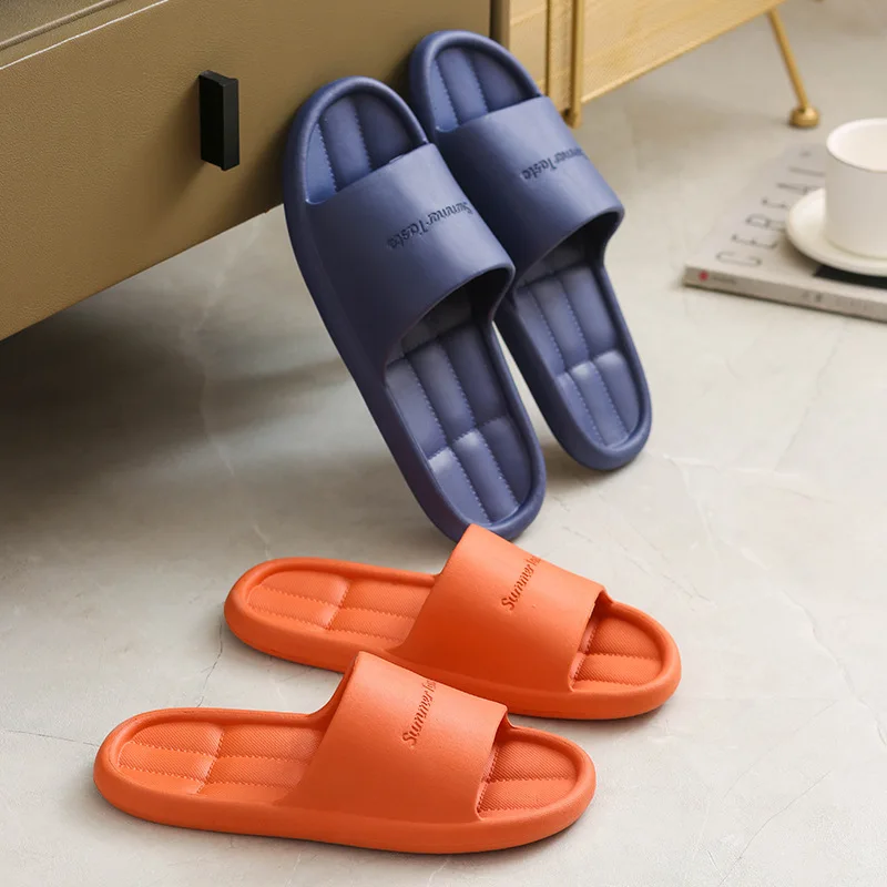 

Summer Bathroom Slipper Non Slip Eva Shower Slides Sandals for Women Men Embossed Summer Pool Flip Flop Indoor Home