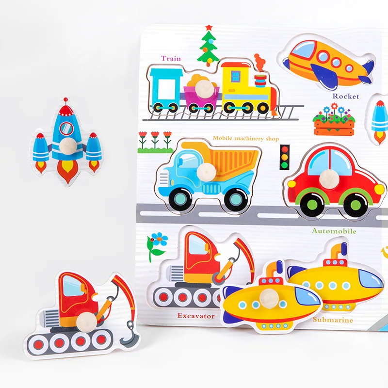 Деревянная головоломка Монтессори для малышей 1 2 3 лет подарок мальчиков и