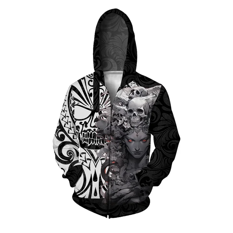 Мужские толстовки на молнии Модный свитшот с принтом тигра Мужская одежда