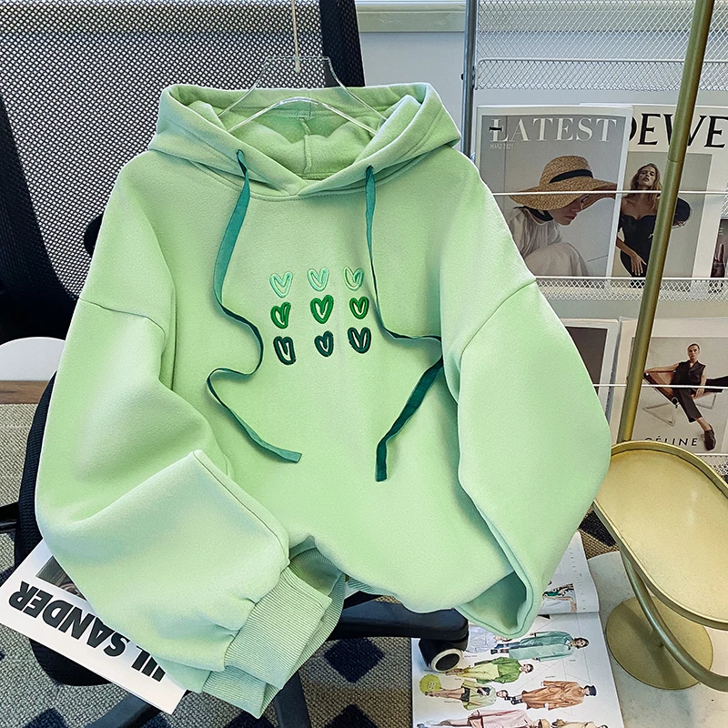 

Loose Embroidered Hoodies Women Harajuku Sweatshirt Vintage Fall 2022 Long Sleeve Hoodie Clothing Winter Clothes Women