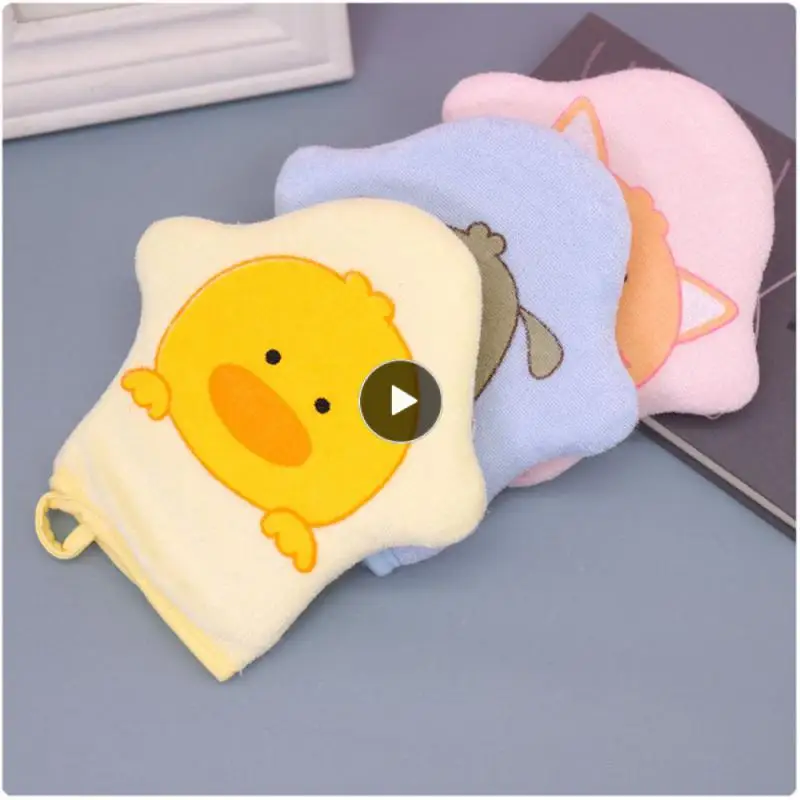 

Гибкое полотенце для душа, удобное нескользящее банное полотенце из прочного хлопка, с мультяшным рисунком, при попадании в воду