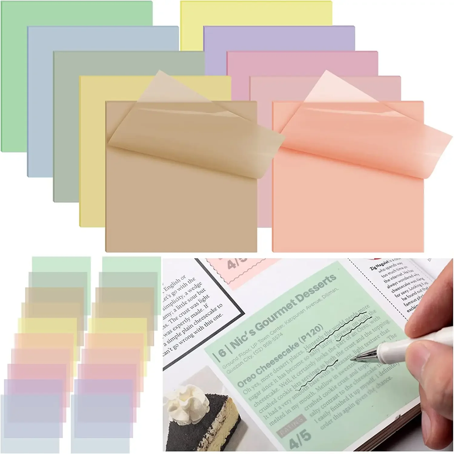 

Stationery Supplies Posits Waterproof 50 Office Note Sticky It Sheets Transparent Posted Pads Papeleria Journal Notepads Student