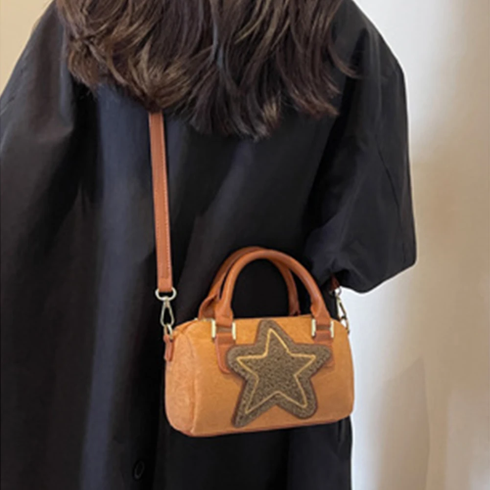 

Women Star Crossbody Bag Versatile Vintage Casual Sling Bag Trendy Autumn/winter portable pillow bag bowling Bag Shopper Bag Y2K