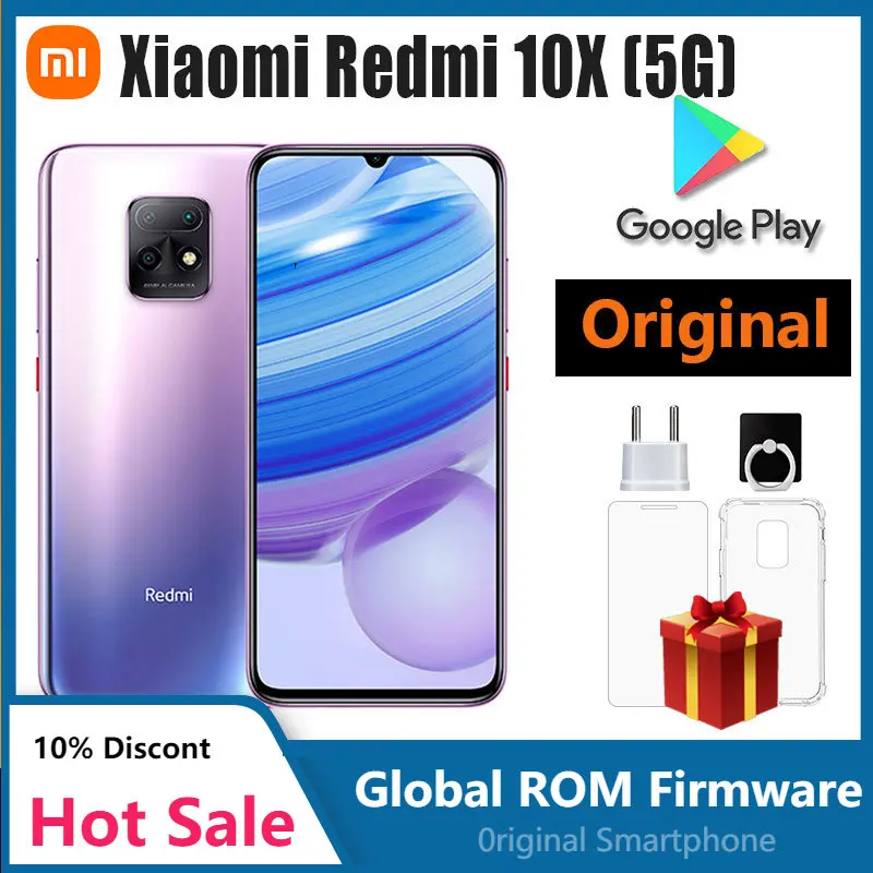 Original Xiaomi Redmi 10X 5G Cellphone, 6.57 Inch Full Screen Smartphone Phone