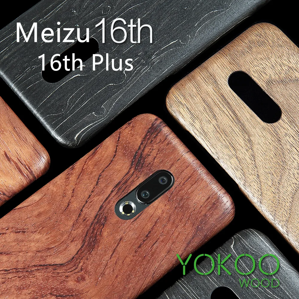 

walnut Enony Wood Rosewood MAHOGANY Wooden Slim Back Case Cover For Meizu 16th /16th Plus