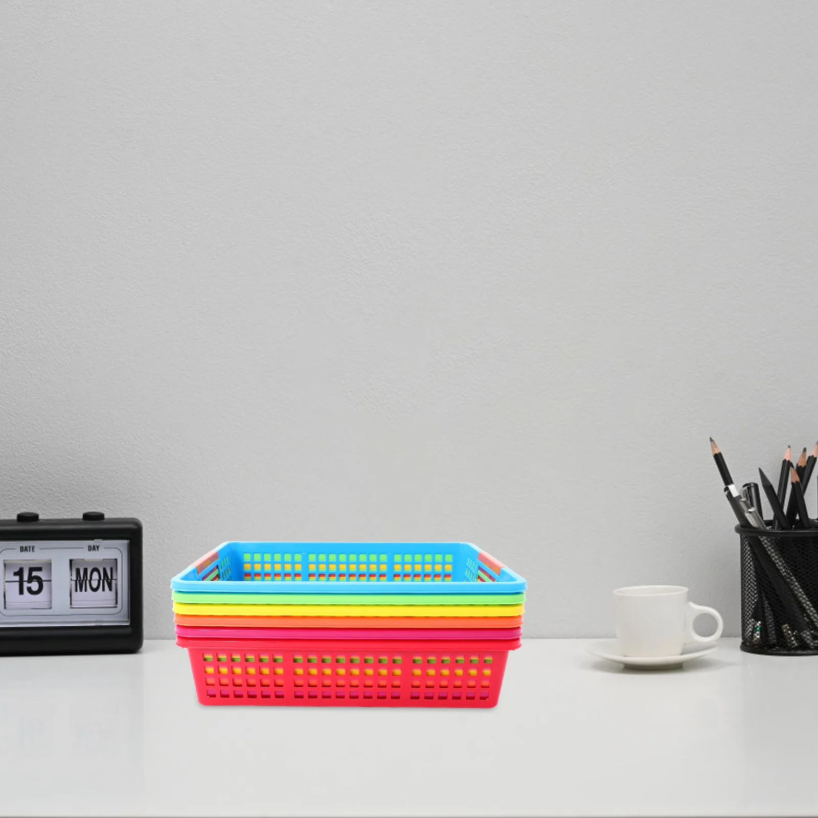 6- шт. корзина для хранения файлов контейнер бумаги настольный слив классные