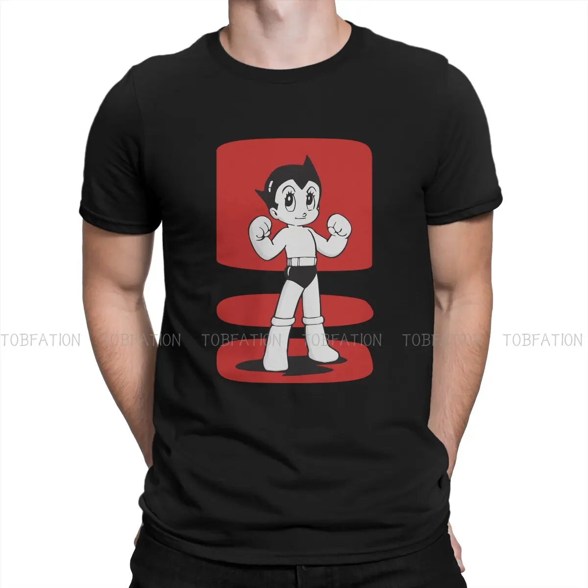 

Kawaii Классическая футболка с круглым вырезом Astro Boy манга Чистый хлопок базовая футболка мужские топы Модные пушистые горячая распродажа