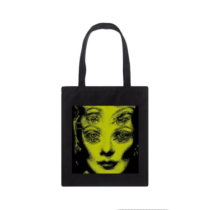 Повседневная Холщовая сумка с принтом злых ужасов вместительный винтажный