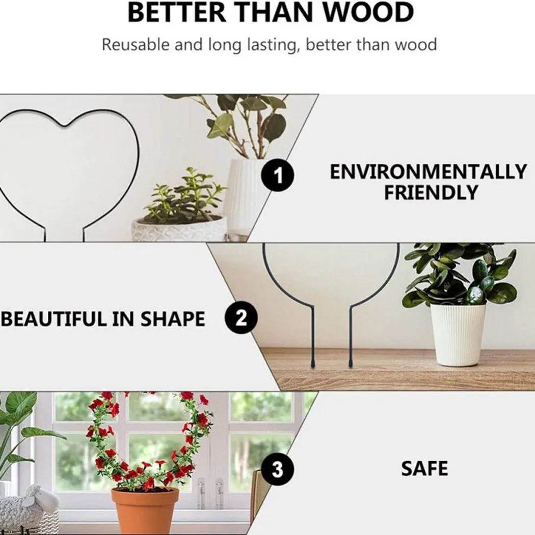 

Plant Round Heart Shaped Support Frame Climbing Rack Flower Plant Trelli Support Frame Vine Rack Plant Potted Support Frame