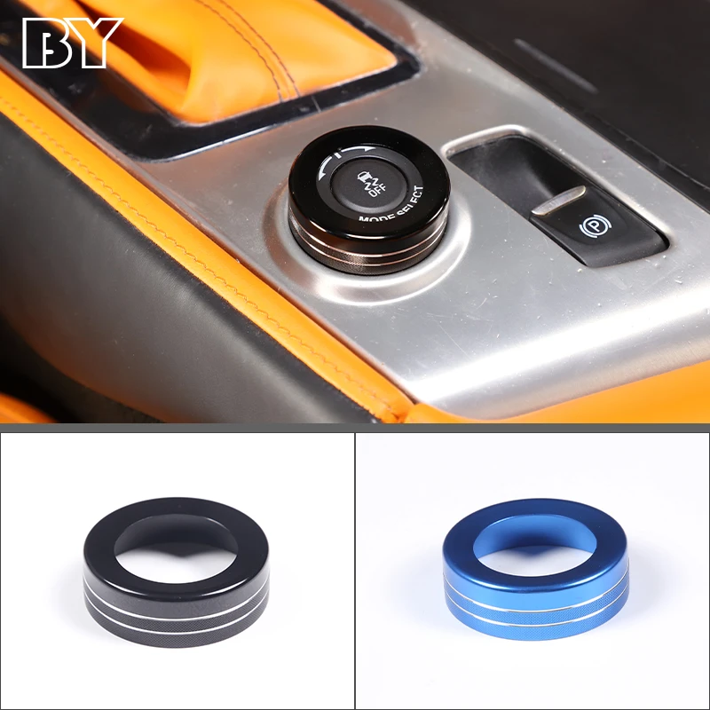

Aluminum Alloy Black/Blue Gear Shift Knob Decorative Ring Fit For Chevrolet Corvette C7 2014-2019 Interior Styling Accessories