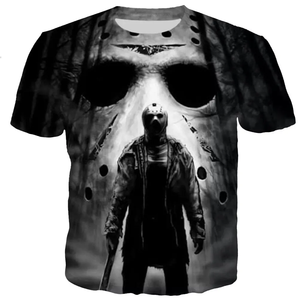 

Hot Jason Voorhees 3D Printing Fashion Cool T-Shirts Men Women Summer T-Shirt Oversized Hip Hop Top Tee Harajuku Men Clothing