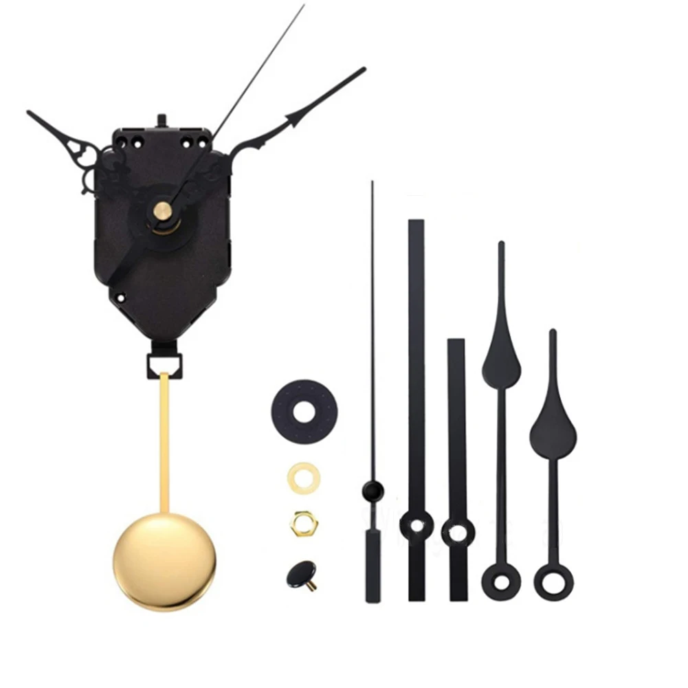 Mecanismo de movimiento de reloj de pared de cuarzo, piezas para reparación de péndulo con agujas, decoración del hogar, eje de 12mm, 1 Juego