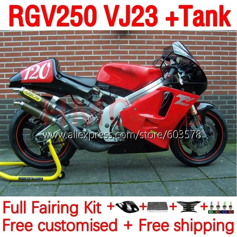 

Корпус + резервуар для SUZUKI RGVT-250 VJ 23 RGVT250 RGVT RGV 250 RGV-250 RGV250 97 98 SAPC VJ23 1997 1998 обтекатель 184No.116 красный черный