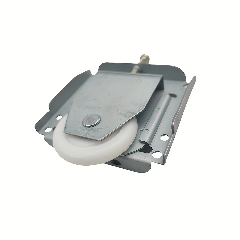 

1 шт., ролик для зеркальной двери в сборе, прочный стальной корпус с выпуклым краем, пластиковое колесо для раздвижной двери шкафа