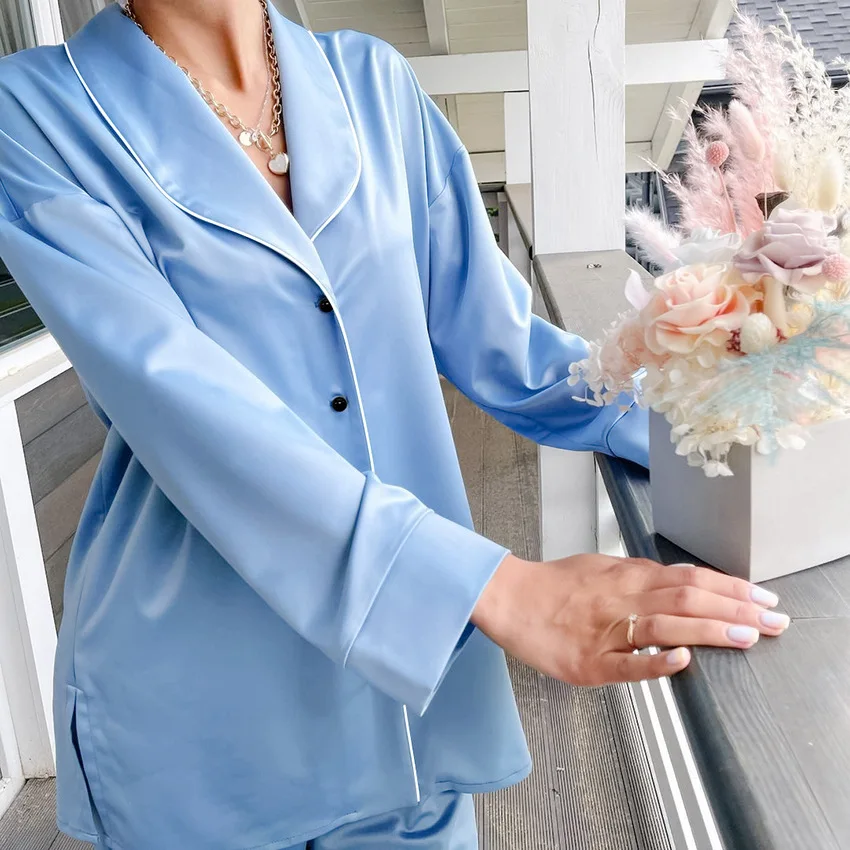 New Designs Luxury Pajamas For Women Set 2022 Designer Pajamas 3PCS Set Nightwear Women Satin Pajamas