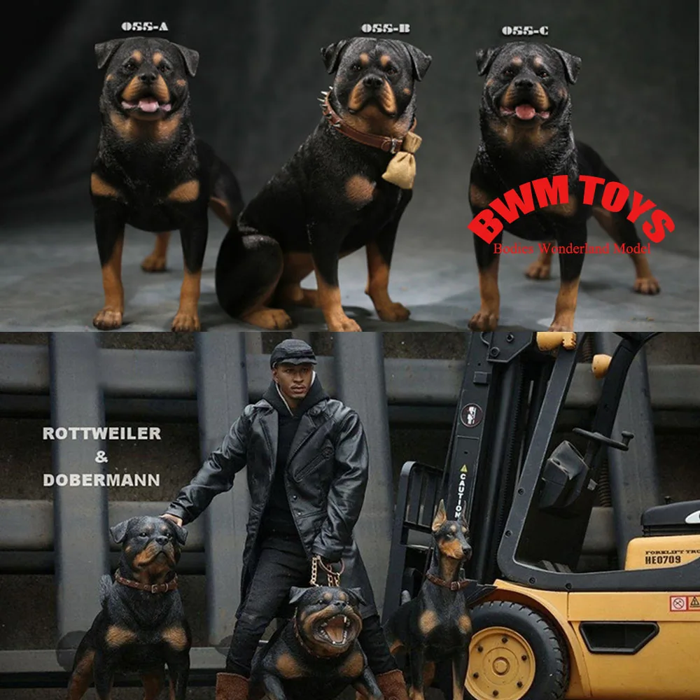 

In Stock Mr. Z No.55 1/6 Scale Scene Accessories Simulation Resin Rottweiler Animal Figure Model for 12 inches Action Figure