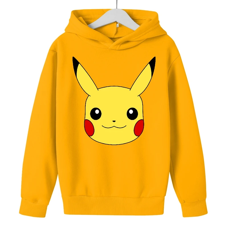 

Pikachu Pokemon Clothes Cartoon Hoodi Childrens Girls Clothing Boy Hoodie Autumn Girls Kids Gift Sweatshirt Casual Child Costume