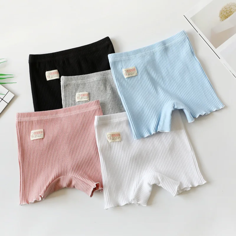 Summer Toddler Kids Safety Pants Panties Girls Shorts Ribbed Cotton Leggings Children Underwear Clothes for 2 To 12 Years