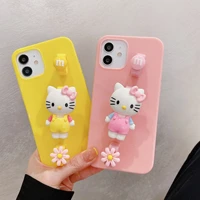 hello kitty cartoon stereo phone case for huawei p40p30pro phone case mate4030nova87prosilicone ring