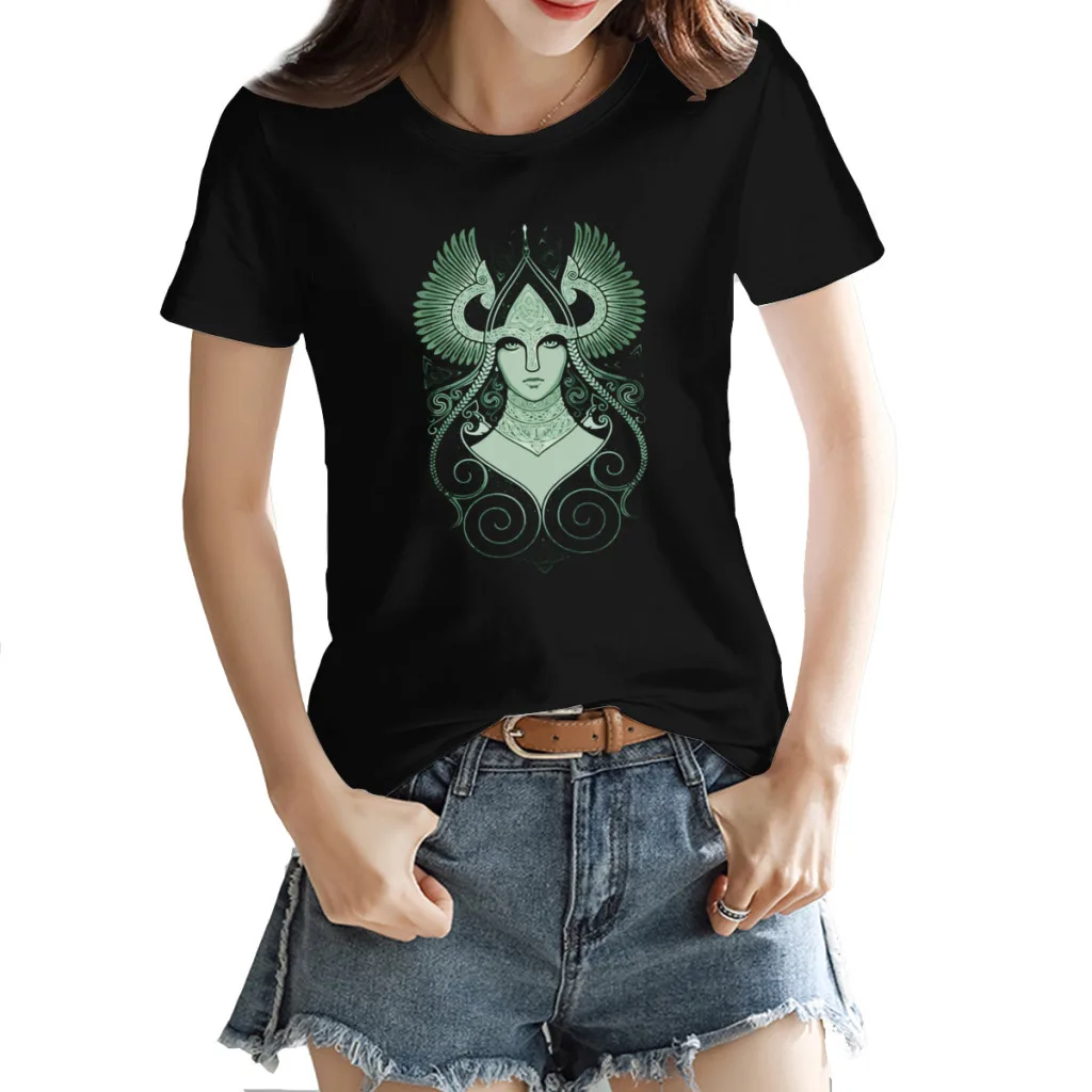 

Hot Sale Vikings T Shirt Vikings Round neck T-shirt Black Funny Vintage FreshTops Tees European Size