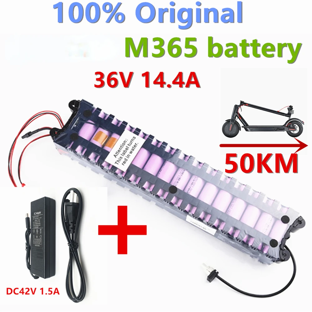 

Original 36V 14.4Ah Battery for Xiaomi M365/Pro/1S Special Battery Pack 36V Battery Riding 50km BMS+Charger Scooter Accessories
