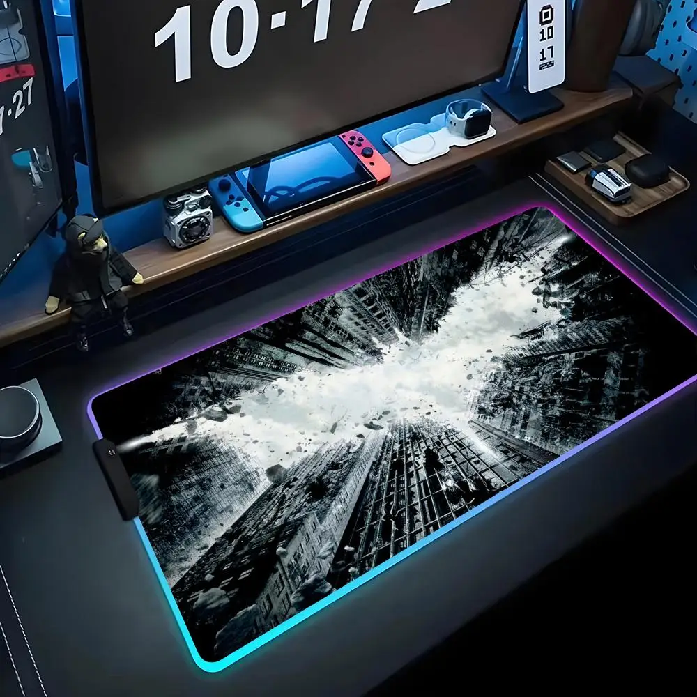 B-Batmans Коврик для мыши RGB Игровой коврик Большой светодиодный ПК Настольный