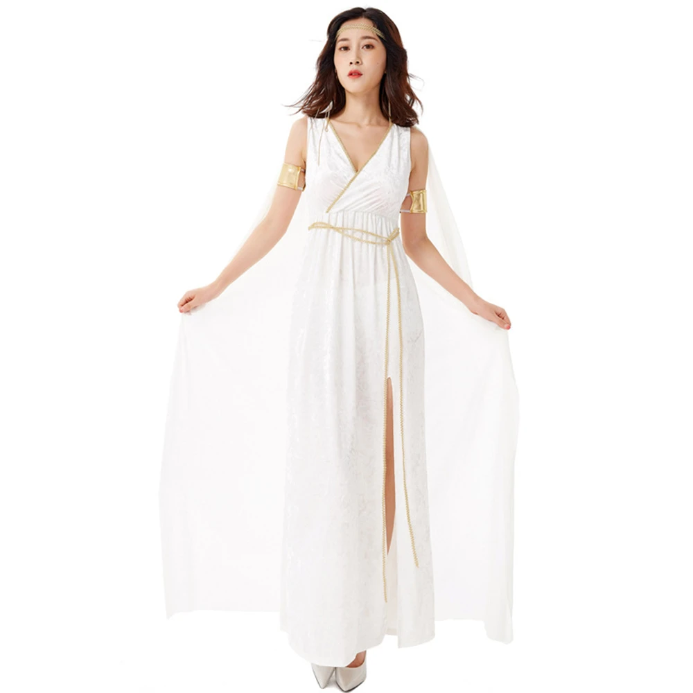 

Halloween Cosplay Witch Costume Deep V Personality Sexy Campus Performance Stage Play Split Skirt Dress