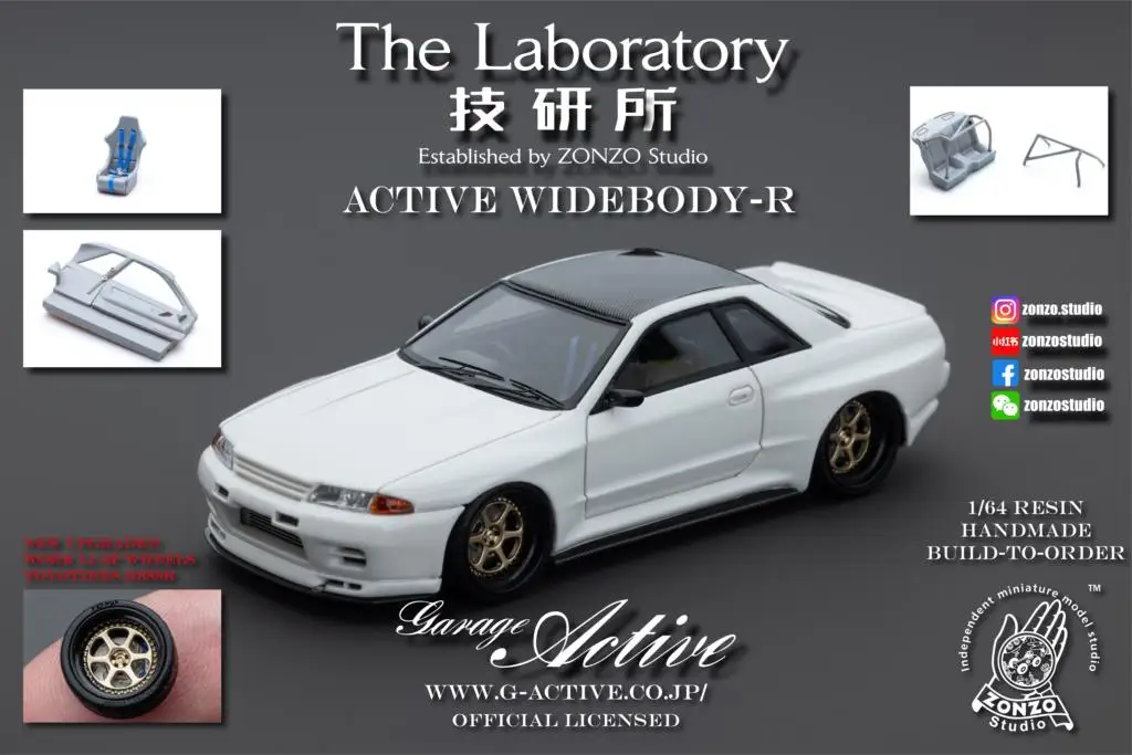 

The Laboratory 1:64 Active-Widebody R32 Resin Model Car