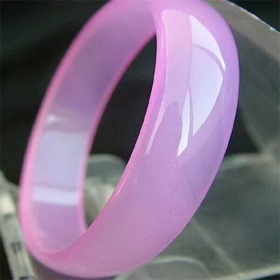 

GENUINE asia Pink Natural Agate Jade Bangle Bracelet