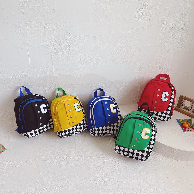 

Детский Школьный рюкзак в клетку для девочек, вместительная легкая сумка для книг для мальчиков, детский прочный ранец, уличная сумка на пле...