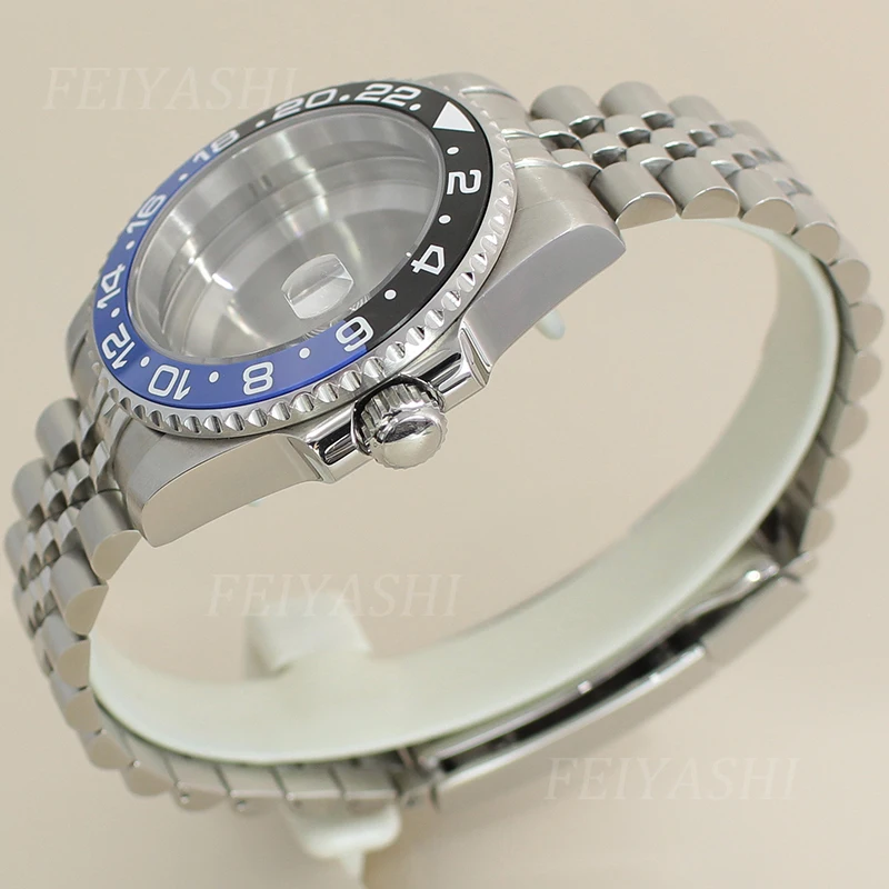 Корпус часов GMT 40 мм юбилейный стальной браслет для Seiko NH35 NH36 NH38 NH34 Miyota 8215 ETA 2824