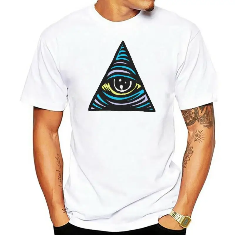 

2023 Printed Men T Shirt Cotton Short Sleeve Eye of Illuminati T-Shirt Women tshirt