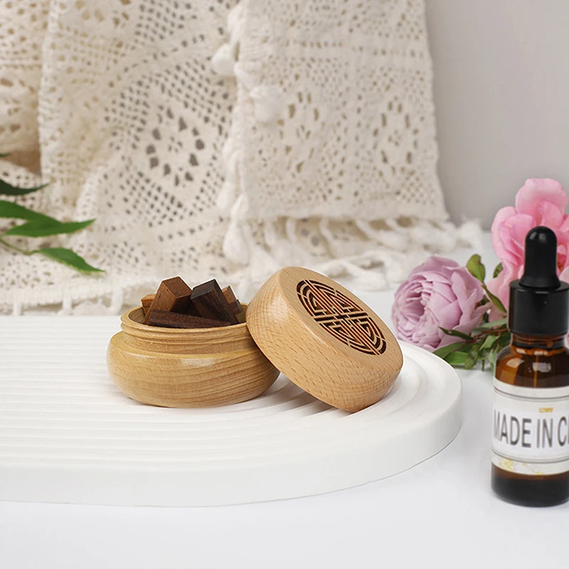 Деревянный диффузор для ароматерапии автомобильный освежитель воздуха круглая