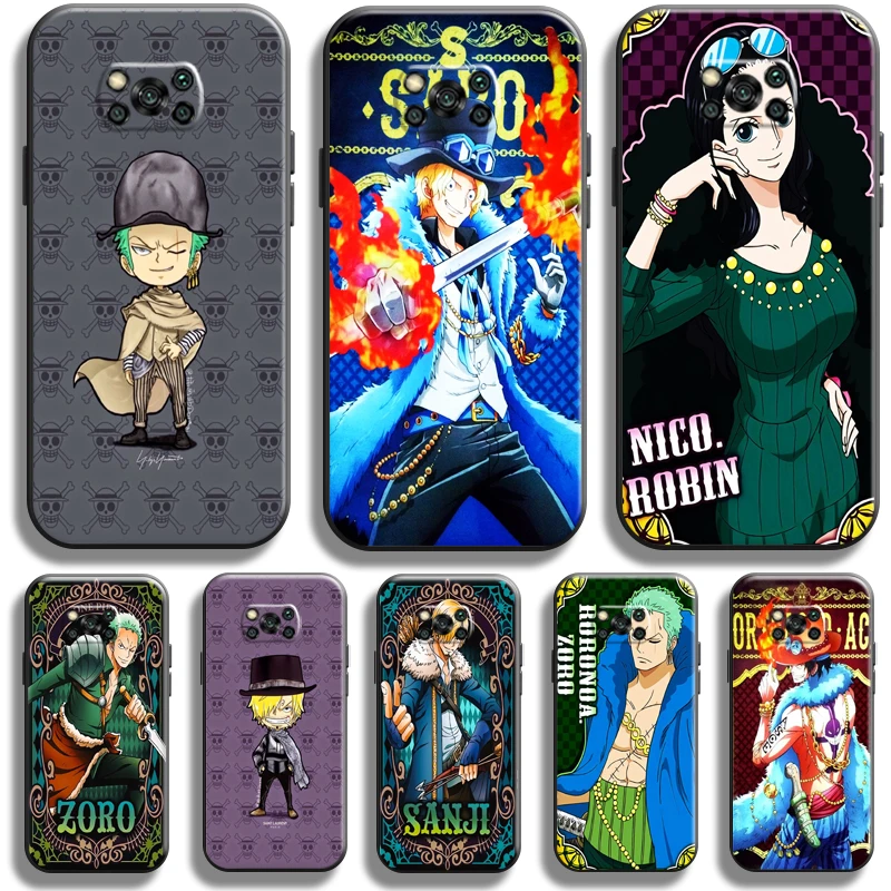 

One Piec Luffy For Xiaomi Poco X3 GT POCO X3 Pro NFC Phone Case Back Silicone Cover Carcasa Coque Liquid Silicon Soft TPU