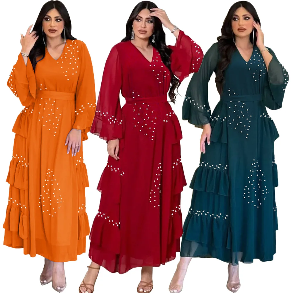 

Eid Mubarak Diamonds Abayas for Muslim Women Long Maxi Dress Turkey Dubai Party Gown Kaftan Islam Evening Moroccan Jalabiya Robe