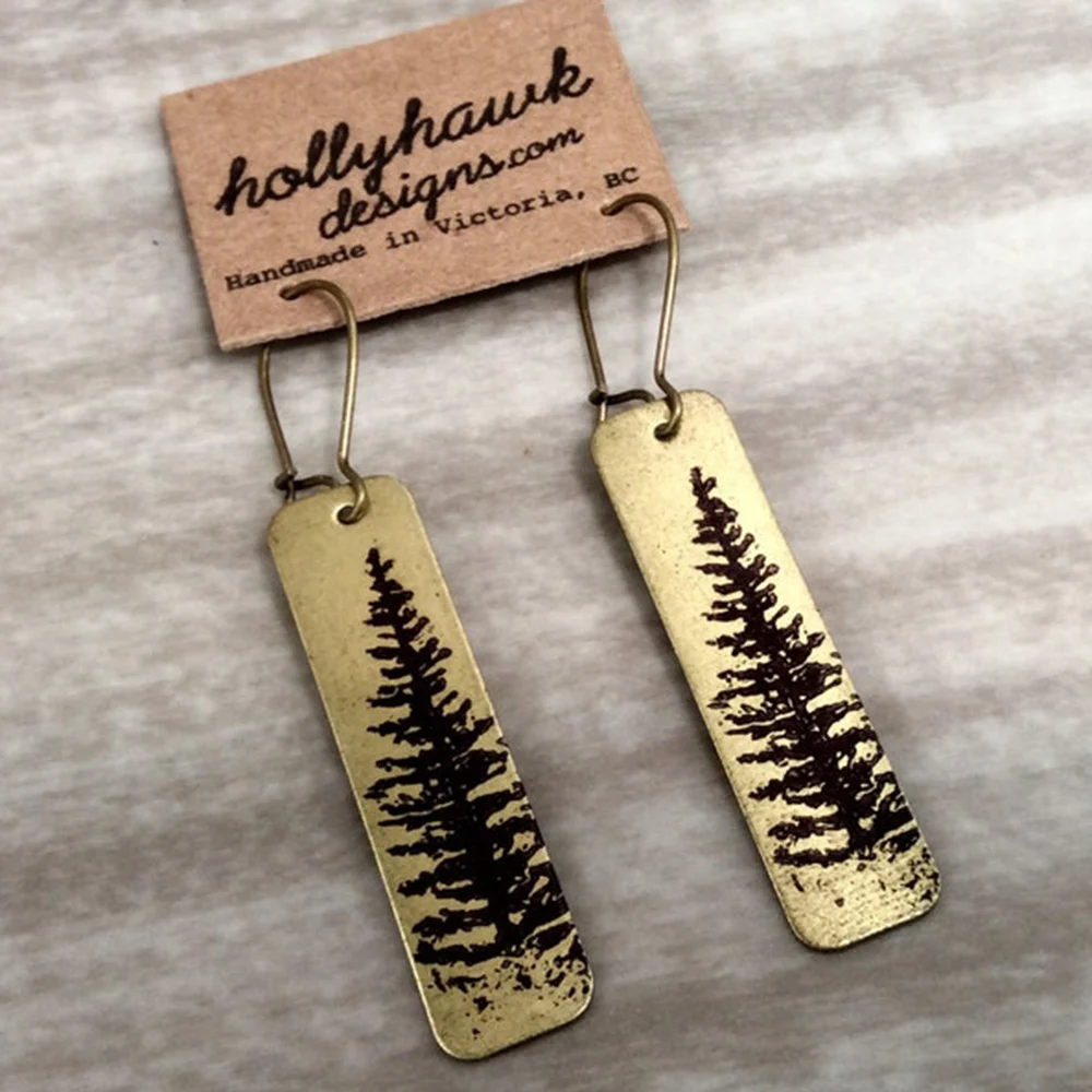 

Creative Designer Carved Black Big Tree Earrings Vintage Rectangular Dangle Earrings For Women Classic Jewelry Accessories