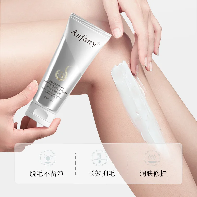 Anfany 100ml Silky Hair Removal Cream Mild and Not Stimulating Full Body Armpit Leg Arm Private Hair Removal Cream for Women
