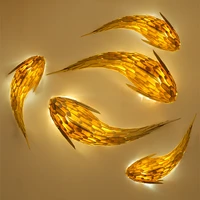 Chinese Style Wall Lamp Modern Fish Wall Lamp For Living Room Bedroom Dining Room Decor Home Loft Bathroom Fixtures Mirror Light