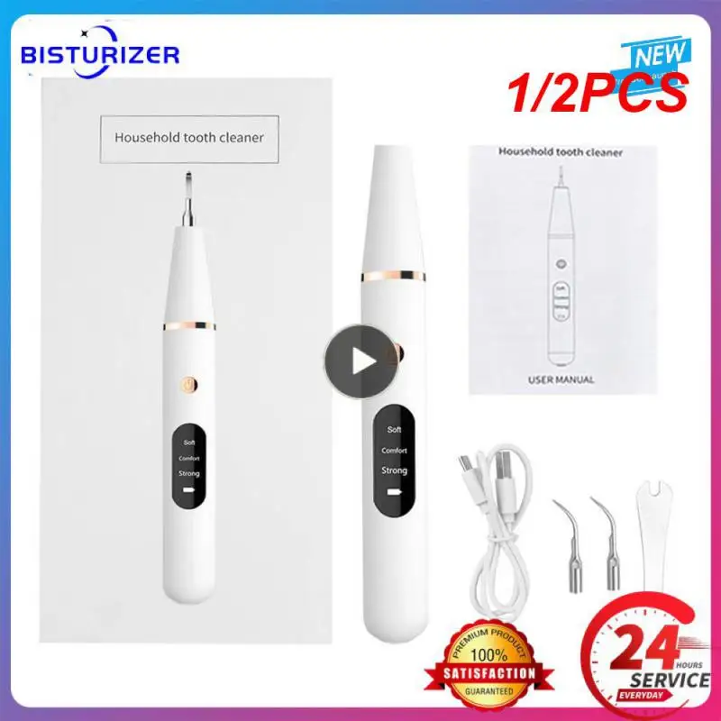 

1/2PCS Ultrasonic Calculus Remover Teeth Plaque Scaler Tartar Eliminator Stains Cleaner Electric Tooth Stone