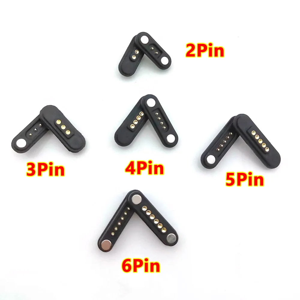 1set 2P 3P 4Pin 5P 6Pin DC Magnetic Pogo Pin Connector Pogopin Male Female 2A Waterproof High Current Spring Loaded Power Socket