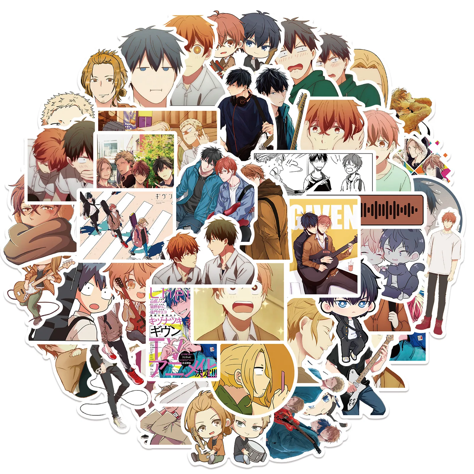 

50pcs BL Anime GIVEN Stickers Music Graffiti Decals DIY Guitar Phone Skateboard Notebook Car Bike Cartoon Sticker Kids Toy