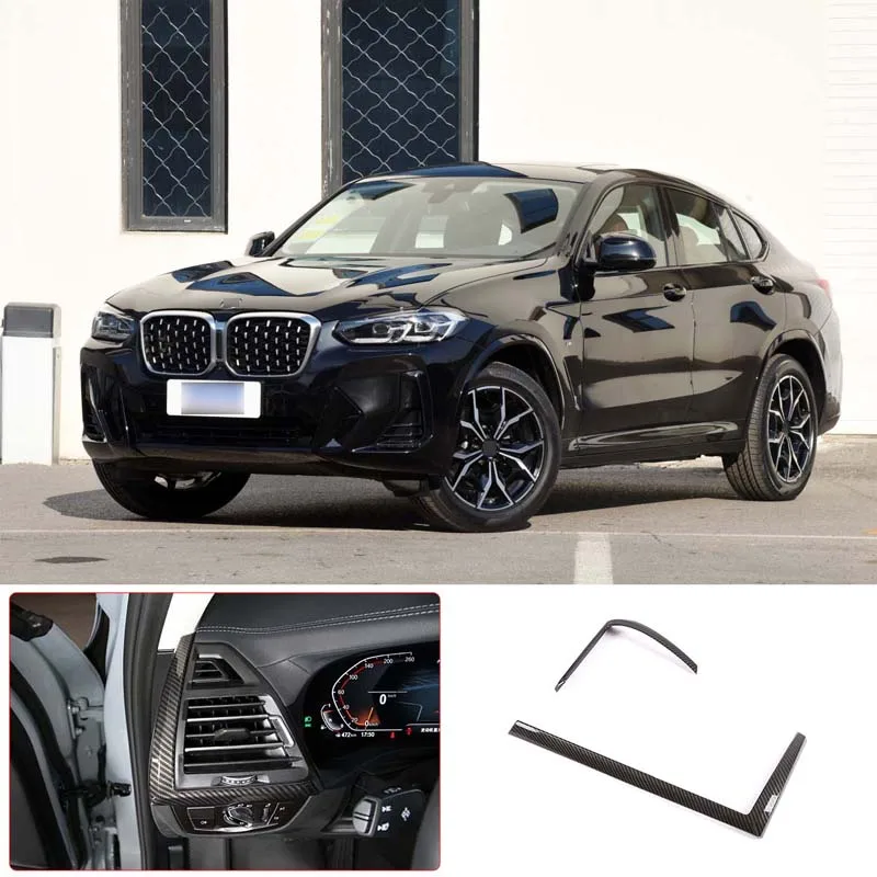 

For 2018-2022 BMW X3 X4 G01 G02 ABS carbon fiber pattern car styling center control panel trim strip car interior accessories