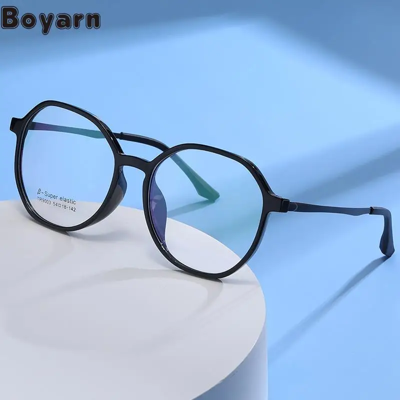 

Зеркало с рамкой Tr90, прозрачное зеркало с круглым лицом и прозрачным светом, в стиле ретро, для студентов, международная торговля