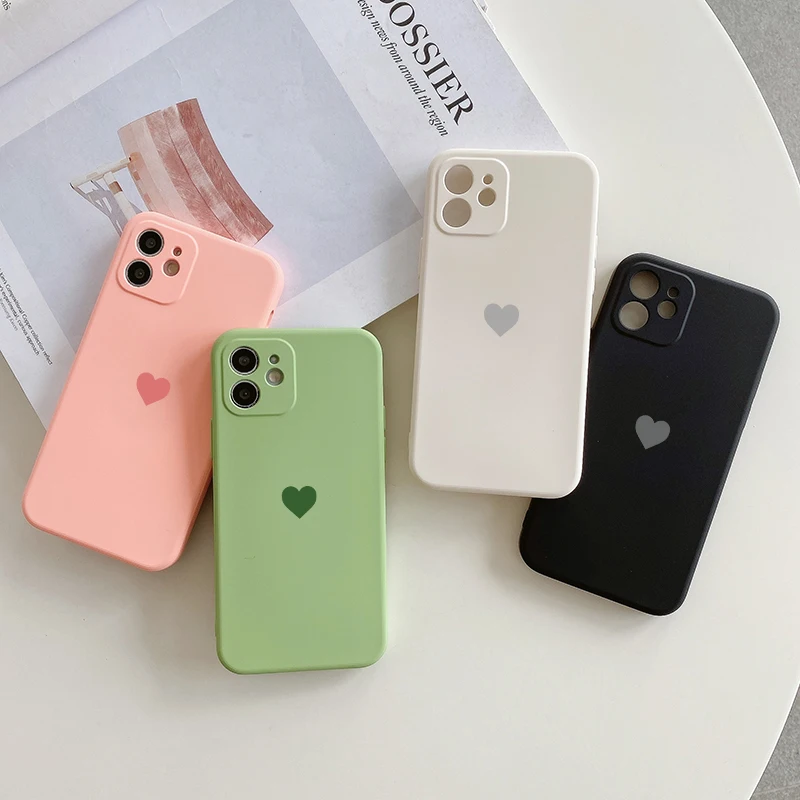 

Simple Cute Small Heart Colorful Phone Case Cover For iPhone 14 14ProMax 14Plus 13Promax 13 12 11 XR 7 8Phone Case Unique Funda