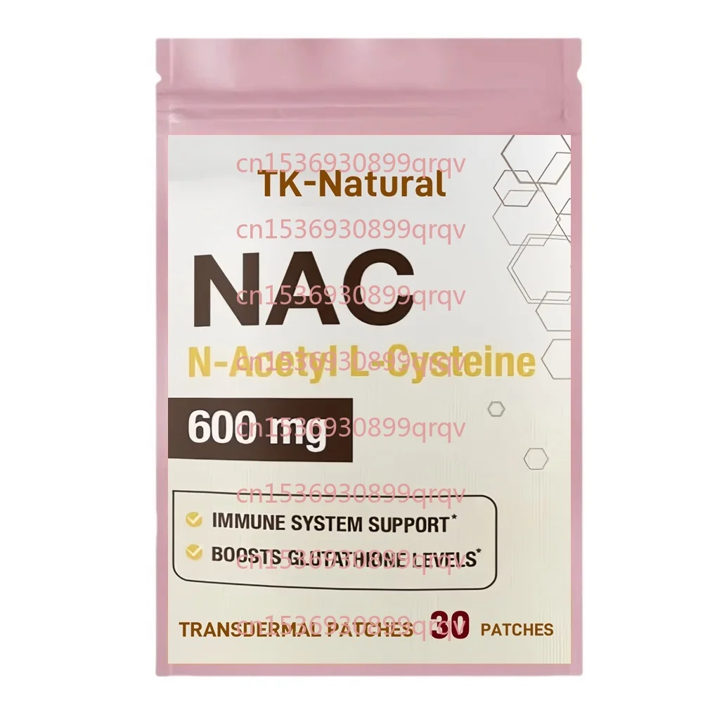 Фото 30 пластырей N-Acetyl-L-Cysteine (NAC) Трансмические пластыри поддерживает иммунитет, дыхание, здоровье печени, антиоксидант, поддержка №1
