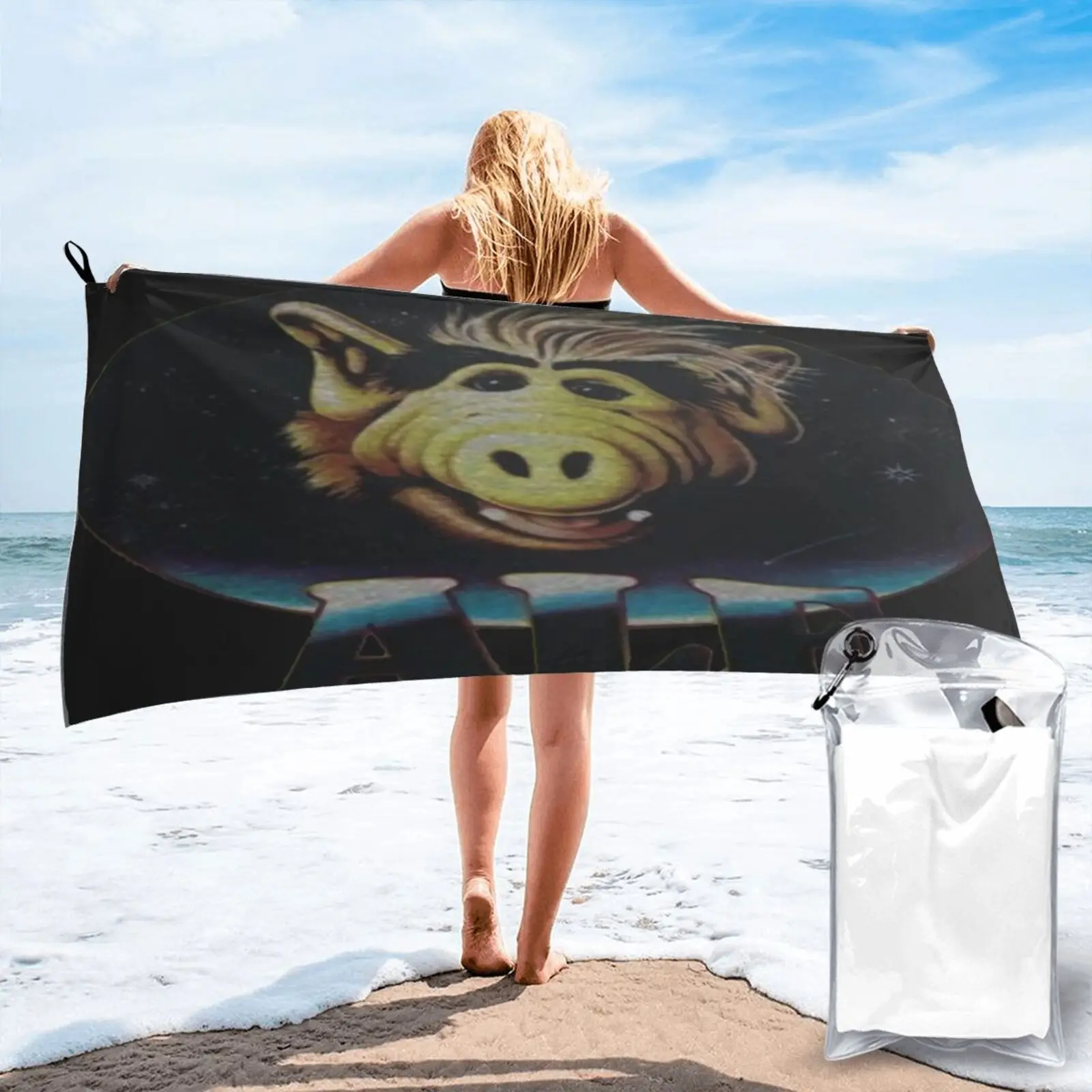 

Пляжное полотенце Alf Alien Lite для телевизионной серии, полотенце для ванны и сауны, полотенце для кухни, пляжное одеяло, полотенце для рук, пляж...
