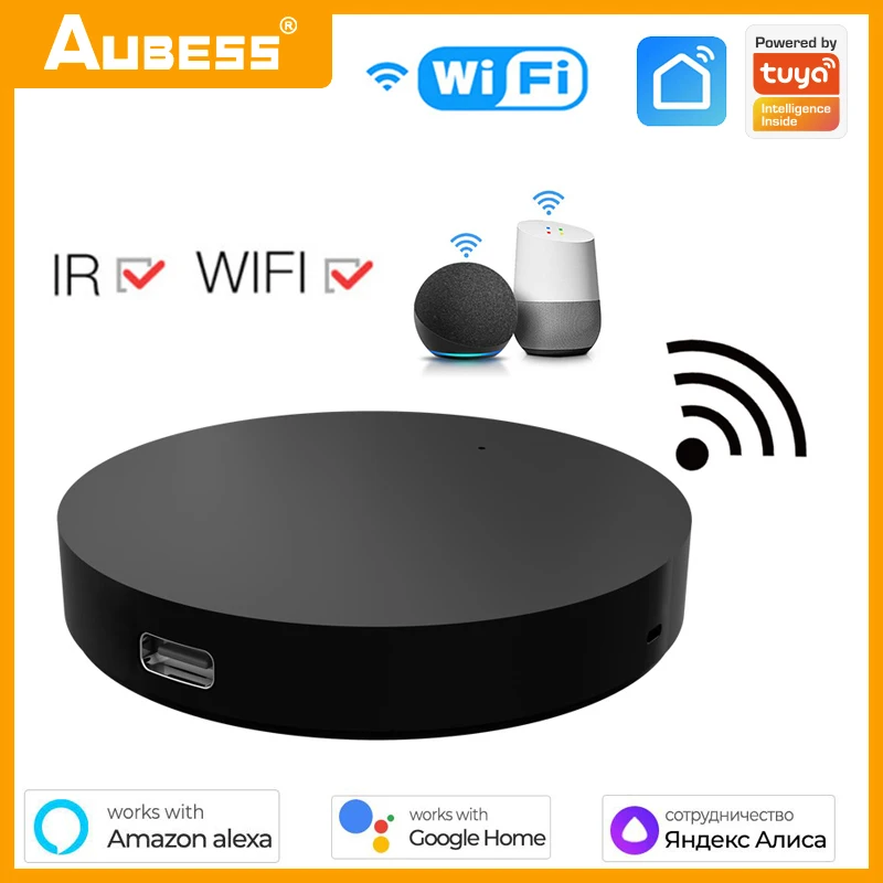

Smart Wifi IR Remote Control Universal Infrared Tuya For Smart Home Control For TV DVD AUD AC Work With Alexa Google Home Yandex