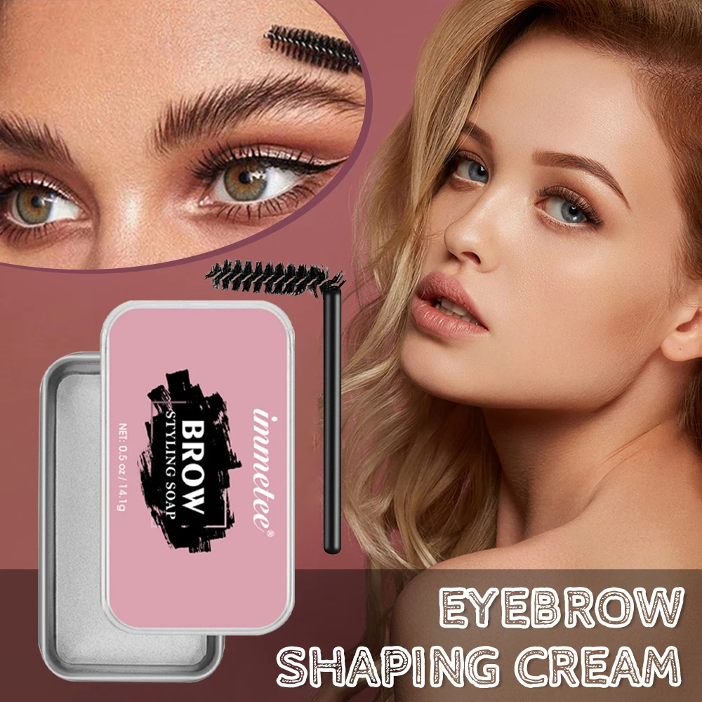 

1Pcs Eyebrow Styling Cream Eye Brows Enhancers 3D Long-lasting Eyebrow Soap Waterproof Colorless Transparent Make Up Natural
